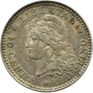 Argent, 10 centavos 1882, Philadelphia