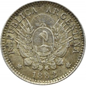 Argentina, 10 centavos 1882, Philadelphia