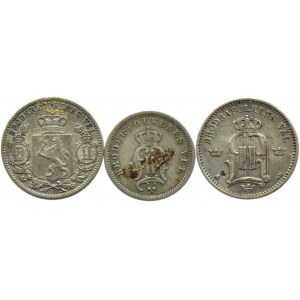 Norway, Oscar II, lot 10-25 ore 1876-1904, Kongsberg, rarer coin type