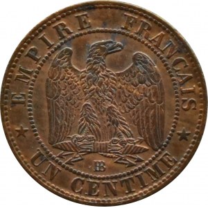 Francja, centime 1861 BB, Strasburg