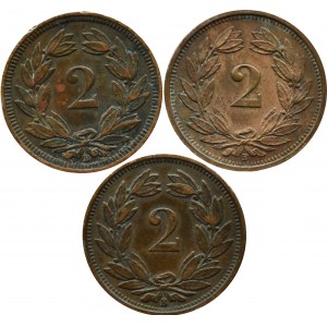 Szwajcaria, lot 2 rappeny 1879-1927, Berno