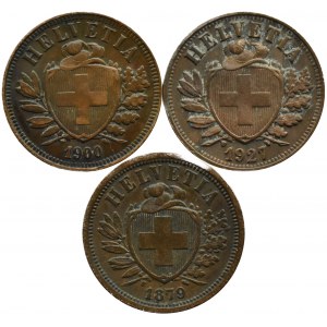 Szwajcaria, lot 2 rappeny 1879-1927, Berno