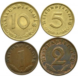 Germany, Third Reich, set of 1-10 pfennig 1936 A, Berlin, rare