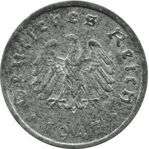 Západní Německo, 10 feniků 1947 F, Stuttgart, vzácné