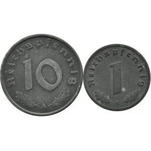 Německo, Třetí říše, šarže 1.10 pfennig 1945 A, Berlín