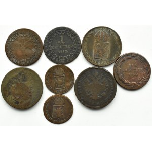 Austria, lot of copper coins 1782-1861, various mints (1)