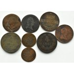 Rakousko, série měděných mincí 1782-1861, různé mincovny (1)