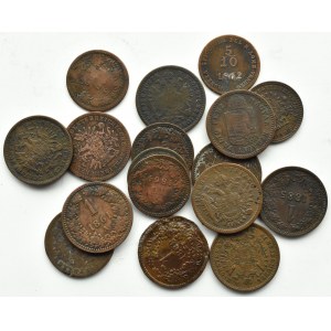 Rakousko, série měděných mincí 1852-1883 (2)