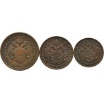 Austria, Franciszek Józef I, lot 1/4-1 kreuzer (krajcar) 1851 A, Wiedeń