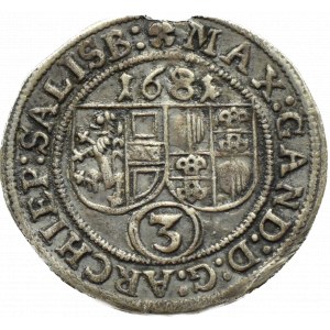 Austria, Salzburg, Max Gandolf von Kuenburg, 3 krajcary 1681