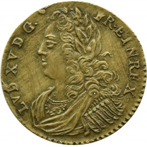 Francja, Ludwik XV, żeton, VISANIMICUM CORPORE CRESCIT