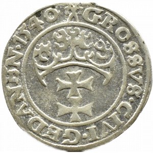 Zikmund I. Starý, městský groš 1540, Gdaňsk PRVS