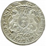 August III Sas, šestipence 1760 REOE, Gdaňsk, KRÁSNÝ!
