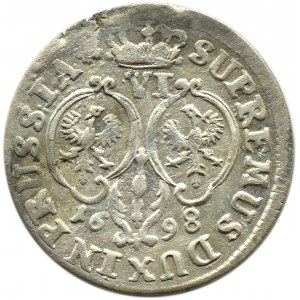 Germany, Prussia, Frederick William III, sixpence 1698 SD, Königsberg