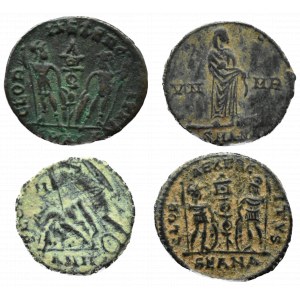 Roman Empire, 4th century, lot of 4 bronzes
