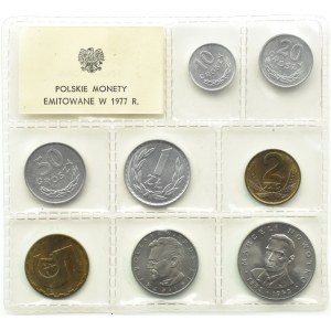 Polen, PRL, Polnische Münzen, 10 Grosze - 20 Zloty 1977, Warschau, UNC