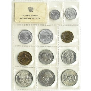 Polen, PRL, Polnische Münzen, 10 Grosze - 20 Zloty 1976, Warschau, UNC