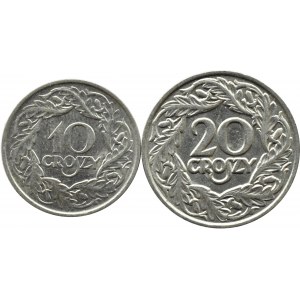 Poland, Second Republic, lot 10-20 pennies 1923, Warsaw