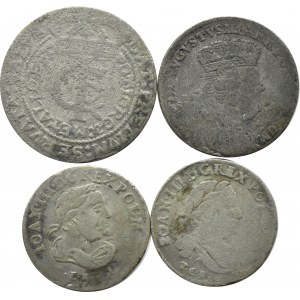 Polsko, Sada 4 mincí ražených v královském období 17.-18. století