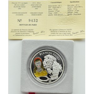 France, 1 1/2 Euro 2002, Fairy tales - Snow White, proof.