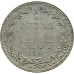 Nicholas I, 3/4 ruble / 5 gold 1841 MW, Warsaw, rarer vintage