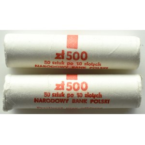Poland, People's Republic of Poland, two bank rolls NBP 10 zloty 1989, Warsaw
