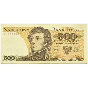 Poland, People's Republic of Poland, T. Kosciuszko, 500 gold 1974, series C, Warsaw, RARE