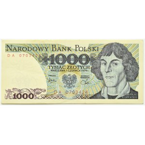 Polsko, PRL, M. Kopernik, 1000 zlotých 1979, série DA, Varšava