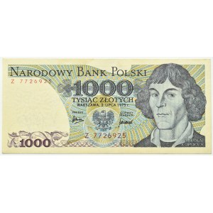 Polska, PRL, M. Kopernik, 1000 złotych 1975, seria Z, Warszawa