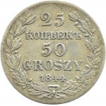Nicholas I, 25 kopecks / 50 groszy 1844 MW, Warsaw - RARE