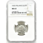 Poland, Second Republic, Spikes, 1 zloty 1925, London, NGC MS63