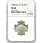 Poland, Second Republic, Spikes, 1 zloty 1925, London, NGC MS65