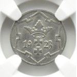 Freie Stadt Danzig, 5 fenig 1923, Berlín, NGC MS64