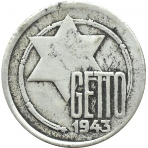 Ghetto Lodž, 5 značek 1943, hořčík, varieta 1/1, vzácná