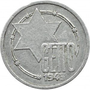 Ghetto Lodz, 10 marks 1943, aluminum, variety 11/2, rare