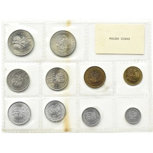 Polsko, Polská lidová republika, polské mince, 10 grošů-20 zlotých 1975, Varšava