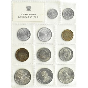 Polen, PRL, Polnische Münzen, 10 Grosze - 20 Zloty 1976, Warschau