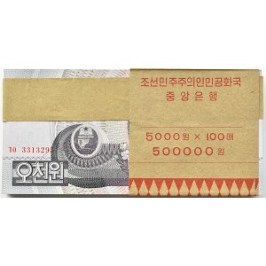 Severní Korea, bankovní balík 5 000 wonů 2007
