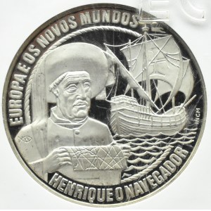 Portugal, 2.5 ecu 1989, Europe and the New World, GCN MS67