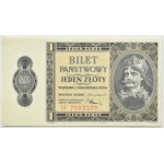 Polska, II RP, B. Chrobry, 1 złoty 1938, seria IH, PMG63