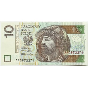 Polska, III RP, Mieszko I, 10 złotych 2012, seria AA, Warszawa, UNC