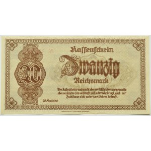 Niemcy, Sudety, 20 marek 1945, seria AY, Berlin, UNC