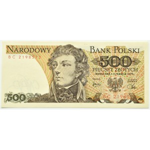 Poland, PRL, T. Kosciuszko, 500 zloty 1979, BC series, Warsaw, UNC