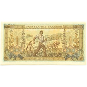 Greece, George II, 5000 drachmas 1942, Athens, UNC
