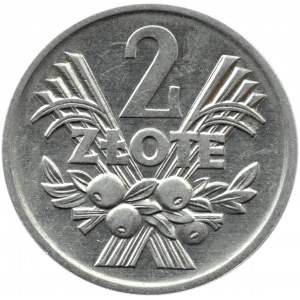 Polsko, PRL, bobule, 2 zloté 1974, Varšava, UNC