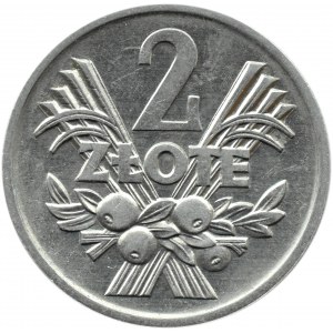 Poland, PRL, Berry, 2 zloty 1974, Warsaw, UNC