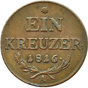 Rakousko, František II., 1 krejcar 1816 A, Vídeň