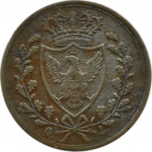 Sardinské království, Charles Felix, 1 centesimo 1826, Janov