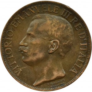 Italy, Vittorio Emanuele III, 10 centesimi 1911 R, Rome