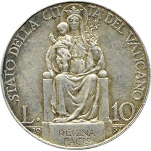 Vatican, Pius XI, 10 lira 1937, Rome